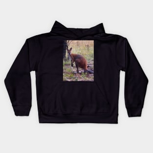 Red Necked Wallaby! Kids Hoodie